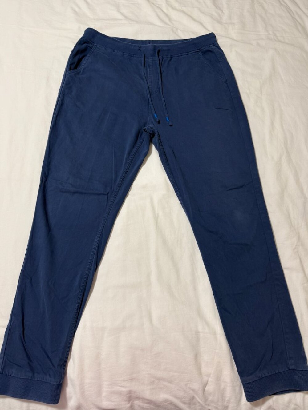 Mugsy Men’s Stretch Jogger Pants XL Navy Drawstring Athletic Casual